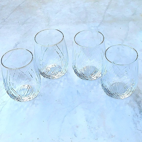 GODINGER DUBLIN STEMLESS WINE GLASSES CRYSTAL 15 oz SET OF 4 NEW - Picture 5 of 9
